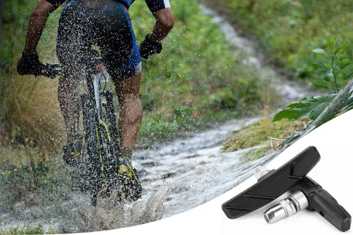 Miniatura 6 de GPMTER Juego de 2 pares de pastillas para frenos de bicicleta, 2.756 in para bicicleta Cruiser MTB, bloques universales de freno en V con tuerca