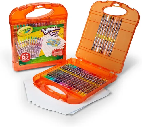 Miniatura 2 de Crayola, kit de lápices de colores girables (25 unidades), herramientas de artes plásticas, 40 hojas de papel y estuche para guardar.