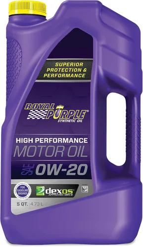 Royal Purple - Aceite de motor sintético ROY51020 de alto rendimiento SAE 0W-20 con licencia API, 5/4 de galón.