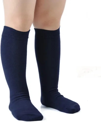 Miniatura 2 de EPEIUS Calcetines altos hasta la rodilla con agarre antideslizante Toddller Athletic Stripe Team Tube Calcetines para niños y niñas, paquete de 5