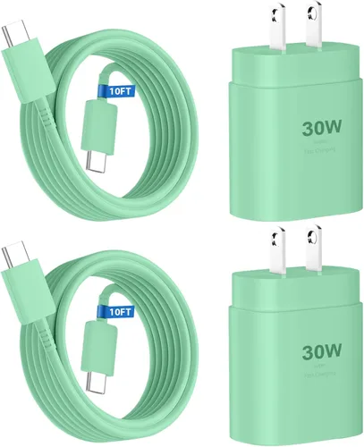 Miniatura 22 de Cargador rápido para teléfono 17 16 15, bloque de carga USB C de 30 W para teléfono 17 16 15 Pro Max y cable tipo C de 8 pies para iPhone 17/Air/17