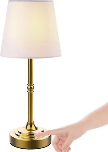 Miniatura 8 de Lámpara de mesa recargable alimentada por batería, lámparas LED inalámbricas, lámparas táctiles inalámbricas, lámparas de cabecera regulables sin
