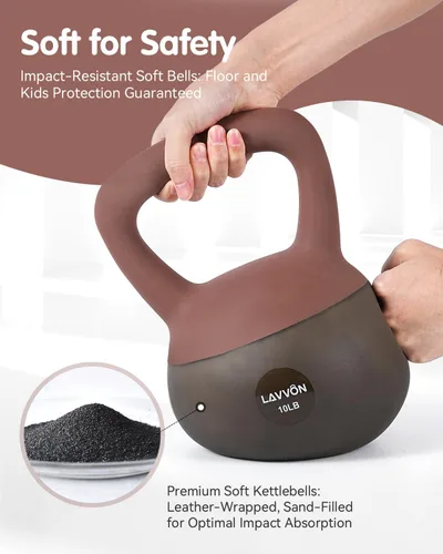 Miniatura 2 de Soft Kettlebell - Cushioned Impact-Resistant Base and Anti-Slip, Kettle bell Anti-Slip Grip Weight for Home Workouts, Safe Strength Training