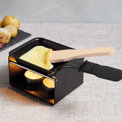 Miniatura 5 de Mini parrilla antiadherente recubierta para quesos accesorios para derretir platos Raclette, juego de 4, 8.5 x 3.8 pulgadas