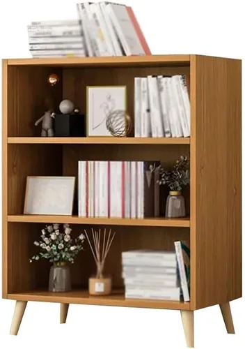 Estantería de madera abierta, estante de 3/4/5 niveles con patas, organizador de almacenamiento extraíble para el hogar, estantería de cubos de