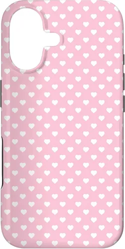 Miniatura 32 de Funda para iPhone 11 Pro Max con diseño de corazones, color rosa claro, blanco y rosa claro para mujeres y niñas