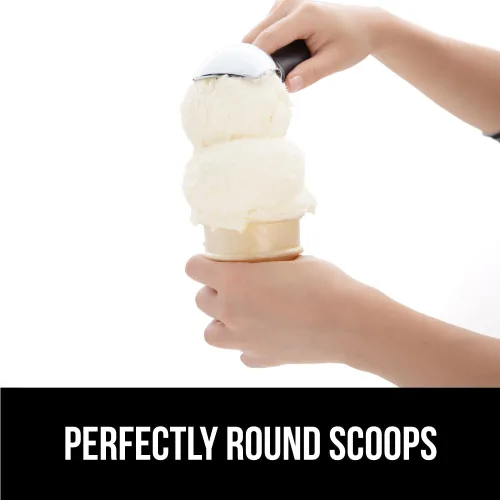 Miniatura 4 de GORILLA GRIP Cuchara para helado resistente sin BPA, mango ergonómico cómodo, cuchara de grado profesional para porciones redondas perfectas