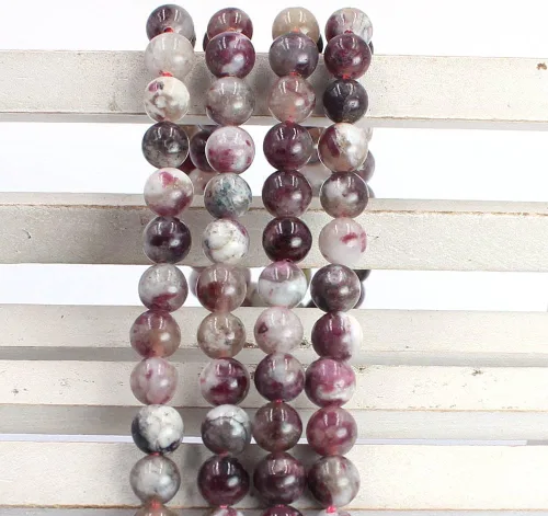 Miniatura 5 de Jewelry Making Natural 4, 6, 8, 10, 0.472 pulgadas, redonda, ciruela, turmalina, piedras preciosas sueltas, espaciador, cuentas para manualidades