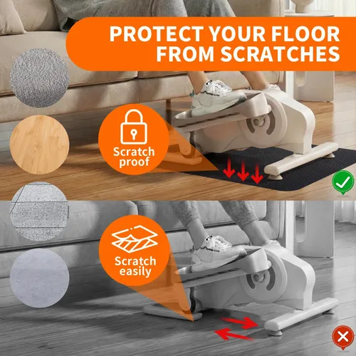Miniatura 7 de Stepwaver Alfombrilla antideslizante de goma de doble cara para máquina elíptica, alfombrilla antideslizante de 24 x 17 pulgadas para placa