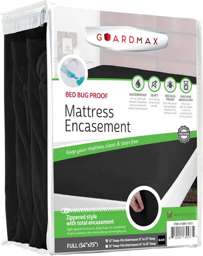 Miniatura 74 de Guardmax Funda de colchón de punto con cremallera, tamaño Queen, impermeable y a prueba de chinches, ropa de cama cómoda, suave y silenciosa con 2