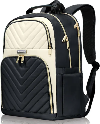 Miniatura 16 de Mochila de viaje para laptop, mochila escolar para adolescentes, niñas, niños, mochila universitaria acolchada grande de 15.6 pulgadas para mujeres