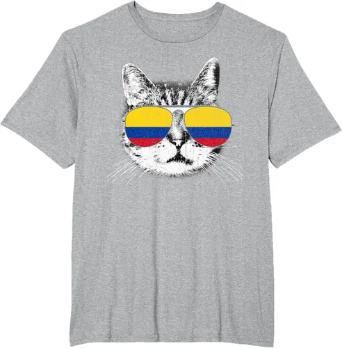Miniatura 47 de Camisa de bandera de Colombia, orgullo colombiano, gato, hombres, mujeres, niños, camiseta de regalo