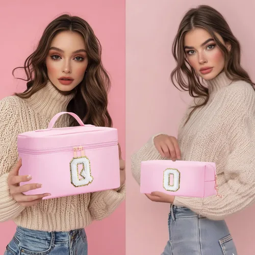 Miniatura 6 de Rosa (Makeup Bag 2pcs Pink), Rosa, Adoryoung