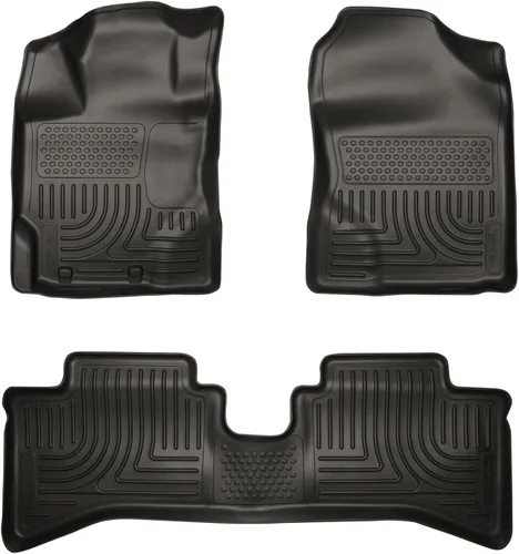 Miniatura 9 de Husky Liners Weatherbeater - Alfombrillas para Toyota Prius V 2012-2017, delantera y segunda fila, 3 piezas, color negro - 98911