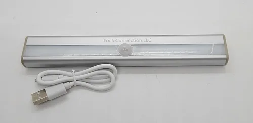 Miniatura 3 de Lock Connection® - 1 luz LED blanca recargable activada por movimiento para gabinete. Pegar en cualquier lugar/10 LED sensor de movimiento