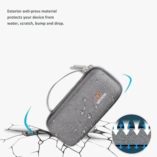 Miniatura 8 de Aproca Funda compatible con el kit de adaptador de viaje Ceptics World, bolsa de almacenamiento portátil para accesorios, color gris (solo funda)