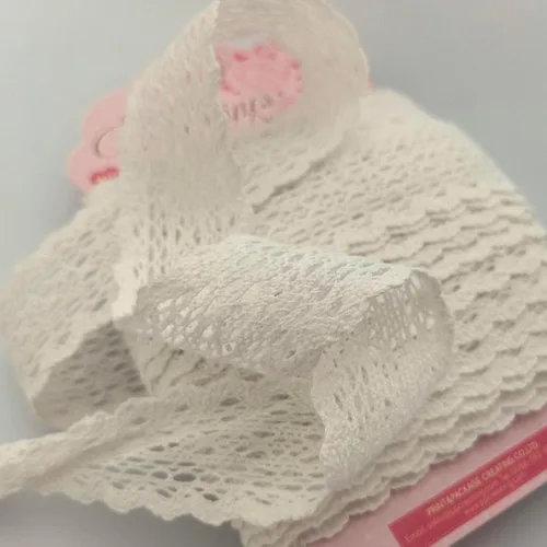 Miniatura 6 de Miconmon - Cinta de encaje de algodón blanco de 15 yardas cada rollo, 1 pulgada (1 pulgada), color blanco