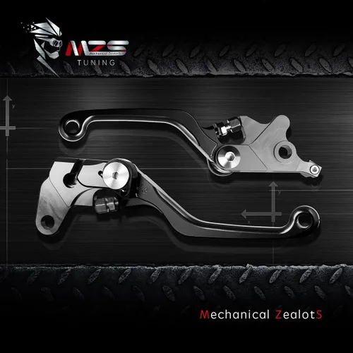 Miniatura 6 de MZS Palancas de Freno y Embrague para Moto de Cross, Palanca Ajustable con Pivote 2014-2025, Accesorios CNC Negros, Compatible con Modelos 125 150