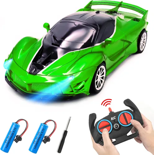 Miniatura 8 de Auto a control remoto para niñas, carreras deportivas RC para niños, juguete de pasatiempos, 2.4 GHz, energía eléctrica en carretera