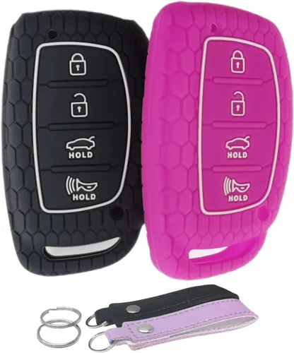 Miniatura 8 de Funda de silicona para llavero con control remoto sin llave, compatible con Hyundai Elantra Elantra GT Ioniq Sonata Tucson 2016-2021