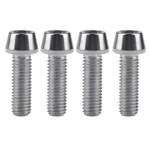 Miniatura 17 de Tornillos de titanio Ti M8 x15 20 25 30 35 40 45 50 60 2.756 in 0.049 in de paso hexagonal Allen Tornillos de cabeza hueca paquete de 4