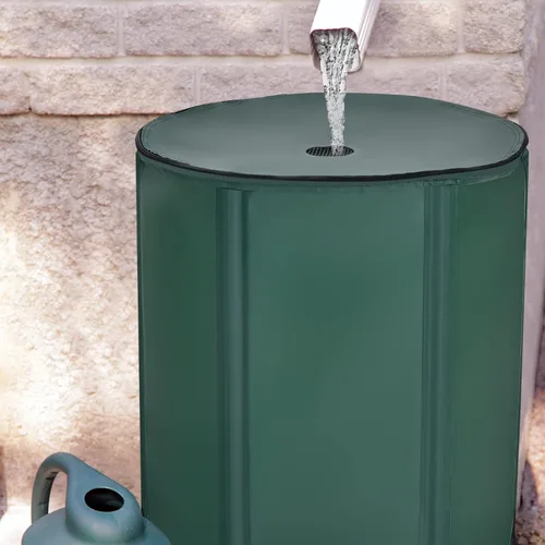 Miniatura 2 de S AFSTAR Barril de lluvia plegable, tanque de almacenamiento plegable para recolección de agua, resistente a la intemperie, contenedor de lluvia