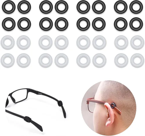 Miniatura 14 de SooGree 16 pares de agarres antideslizantes de silicona para las orejas, ganchos sujetadores de gafas para las orejas evitan que las gafas se