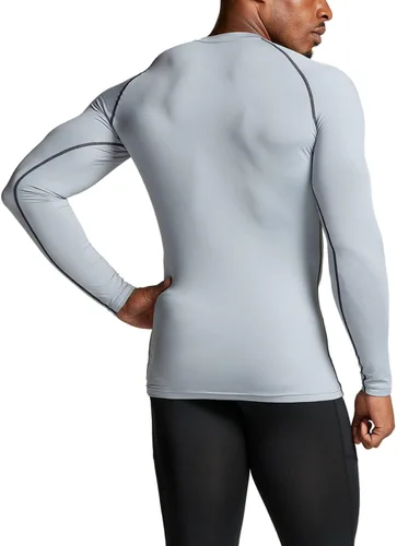 Miniatura 5 de TSLA Paquete de 1 o 2 camisas térmicas de compresión de manga larga para hombre camiseta deportiva de capa base camiseta de invierno para correr