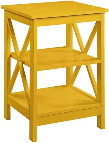 Miniatura 8 de Convenience Concepts Oxford Mesa Final de 15.75" - Mesa moderna de sala de estar con estantes de almacenamiento, mesa auxiliar de noche transicional