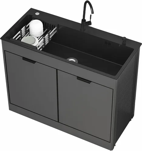 Fregadero utilitario para lavadero con gabinete y grifo, fregadero de cocina y gabinete, fregadero de acero inoxidable para baño, lavabos de tocador