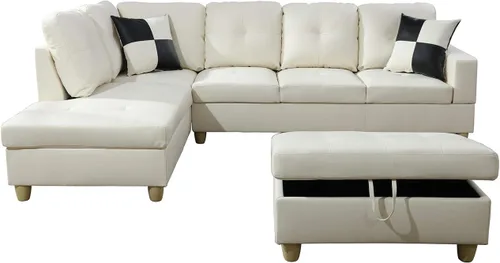 Miniatura 7 de Juego de sofá modular F091-F094 Crema Blanco