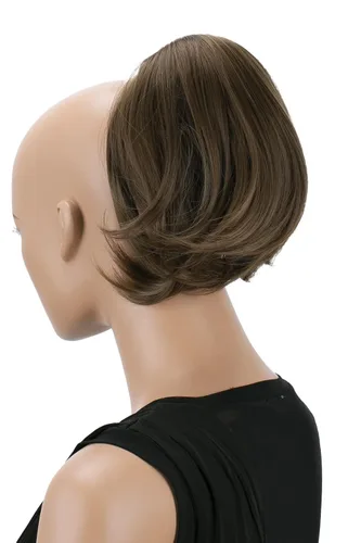 Miniatura 6 de CAISHA Cola de caballo con clip de mariposa para el cabello moño peinado nupcial hepburn moño Scrunchie recto negro H401