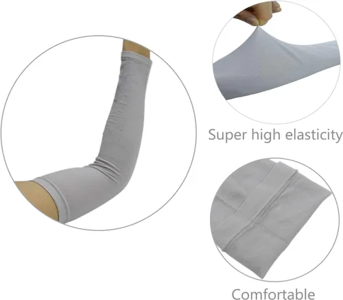 Miniatura 3 de LiXiongBao 4 pares de mangas de protección solar UV, UPF 50 manga de compresión deportiva refrescante para mujeres, hombres y adolescentes, suave