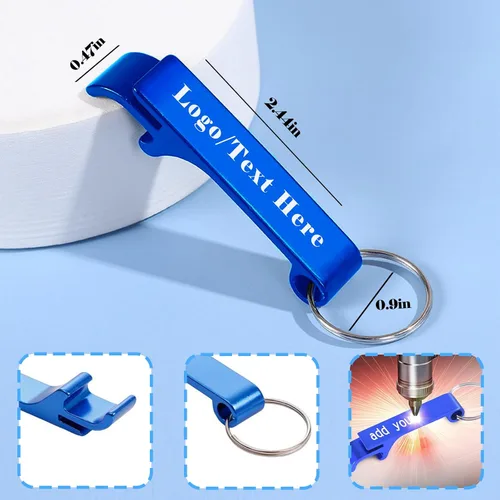 Miniatura 3 de 10 llaveros personalizados para abridor de botellas con logotipo/texto grabado a granel para fiestas, graduaciones, cumpleaños, bares, recuerdos