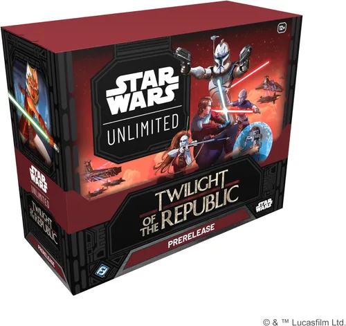 Star Wars: Unlimited TCG Twilight of The Republic PRERELEASE Box - ¡Lanza tu aventura de Clone Wars! Incluye 6 paquetes de refuerzo, a partir de 12