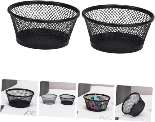 Miniatura 9 de YARNOW Organizador de mesa de cubo de almacenamiento con clip de papel, organizador de cajones de escritorio de oficina, negro, soporte