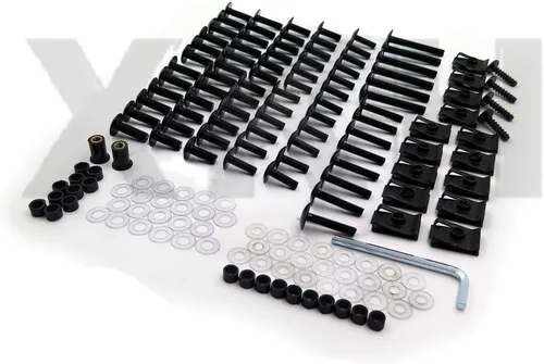 Miniatura 6 de XKH - Kit de tornillos y tornillos para carenado de motocicleta compatible con Kawasaki Ninja 250R 300 650 ZX10R negro [B00YB3Y2SS]