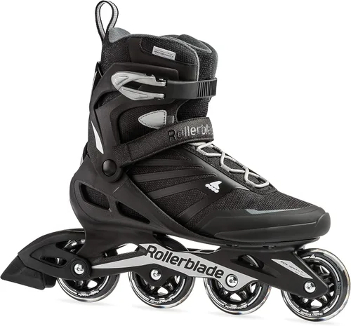 Rollerblade Zetrablade - Patines en línea para hombres adultos, color negro y plateado Negro/Plateado