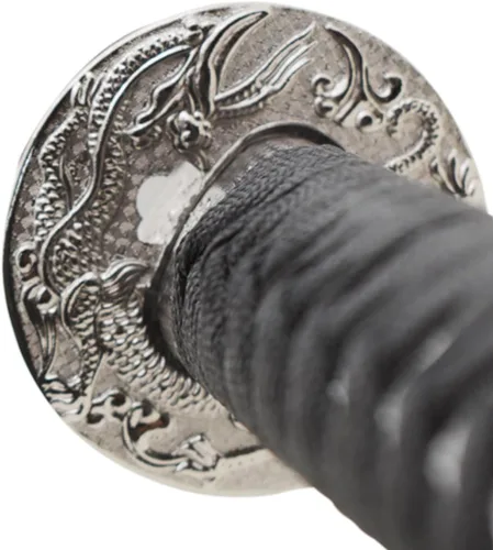 Miniatura 3 de MASTER USA - Espada Katana tallada a mano con código Samurai Bushido en vaina, acero 1045, 41.5 pulgadas en total, incluye soporte de exhibición