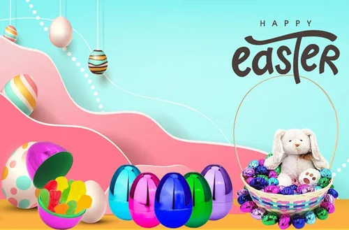 Miniatura 4 de The Dreidel Company Huevos de Pascua rellenables (paquete de 24) de colores metálicos brillantes con bisagra, huevos de Pascua de plástico a granel