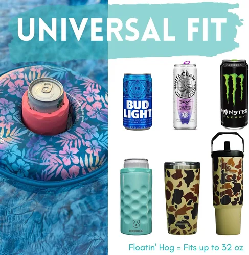 Miniatura 2 de Hooch Hog - Portavasos flotante, soporte para latas y soporte para cerveza, un flotador de bebida de piscina que no se volcará y es imprescindible