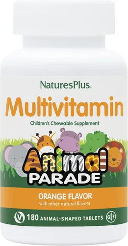 Miniatura 7 de NaturesPlus Animal Parade - Multivitamínico masticable para niños, sabor a uva, 180 tabletas en forma de animal, promueve la salud y el bienestar
