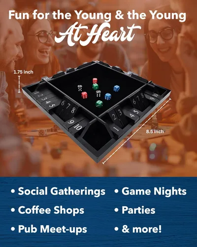 Miniatura 5 de WE Games Juego de mesa personalizado para 4 jugadores, 8.5 pulgadas, tinte negro, regalos personalizados para novio, regalos de inauguración