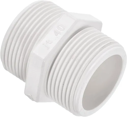 Miniatura 11 de M METERXITY Paquete de 4 accesorios de tubería de rosca macho de PVC – conector de manguera adaptador de rosca macho hexagonal G1/2, adaptador