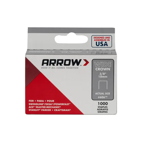 Miniatura 3 de Arrow 60630 - Grapas de corona ancha para pistolas grapadoras y grapadoras, uso para tapicería, manualidades, reparaciones generales, longitud