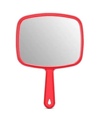 Miniatura 13 de PROTECLE Espejo de mano extra grande, espejo de mano para salón de peluquería con mango (gris cuadrado 9" x 12.4")