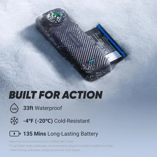 Miniatura 6 de Insta360 X4 Paquete de Resistencia - Cámara de acción impermeable 360 de 8K, video de gran angular de 4K, palo invisible para selfies, protectores