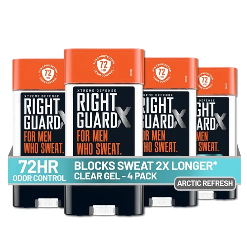 Right Guard Xtreme Defense - Gel desodorante antitranspirante, aroma Arctic Refresh - Desodorante 5 en 1 en los que los hombres pueden confiar, gel