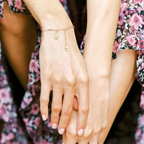 Miniatura 3 de Delicada pulsera de cadena ovalada de oro de 18 quilates con eslabones ajustables, hecha a mano para mujer, pulsera de cadena de clip para mujer