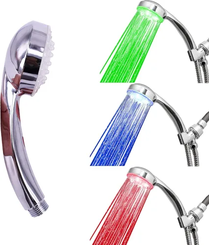 Miniatura 9 de Luz LED de grifo de agua con gradiente sensible a la temperatura de 3 colores - Grifo que cambia de color para cocina y baño Grifo LED